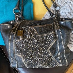 Frye Deborah Star Vintage Leather Shoulder Bag
